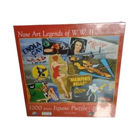 Rare Nose Art Legends Of WW 2 Roy Grinnell 1000 piece Puzzle New Sealed - Picture 10 of 11